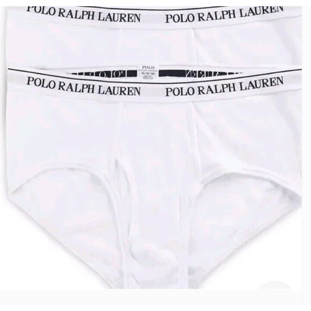 Polo Ralph Lauren 2 Pack Briefs Sz 3XL fits 50-5" White COTTON BIG TALL Comfort